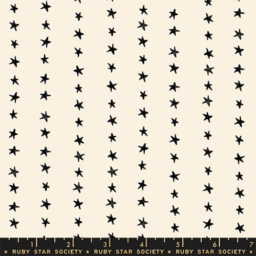 *Preorder* BLACK ON NATURAL Starry Stripe, Daisy Days by Alexia Abegg for Ruby Star Society