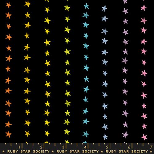 *Preorder* MULTI ON BLACK Starry Stripe, Daisy Days by Alexia Abegg for Ruby Star Society