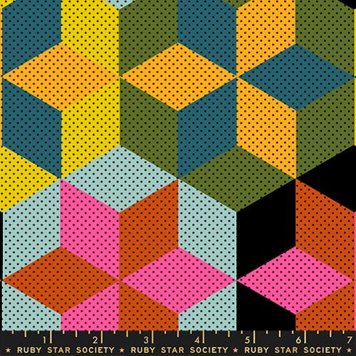 *Preorder* BLACK Star Cheater Patchwork, Daisy Days by Alexia Abegg for Ruby Star Society