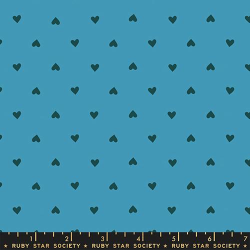 *Preorder* VINTAGE BLUE Hearts, Sparkle Shopper by Melody Miller for Ruby Star Society