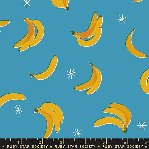 *Preorder* VINTAGE BLUE Bananas, Sparkle Shopper by Melody Miller for Ruby Star Society