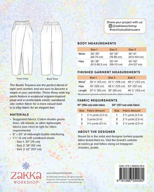 Nani Iro Studio Trousers by Naomi Ito