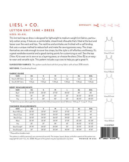 Leyton Knit Tank and Dress from Liesl + Co