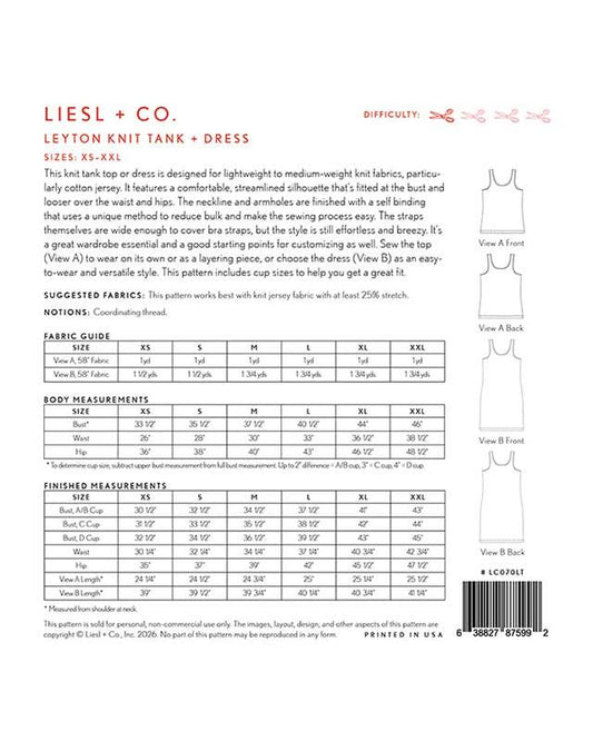 Leyton Knit Tank and Dress from Liesl + Co