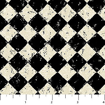 Distressed Check, Haunted Hollow by Patrick Lose for Northcott Fabrics