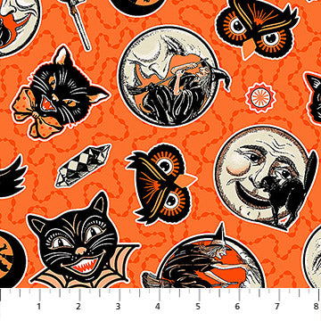 Ephemera, Haunted Hollow by Patrick Lose for Northcott Fabrics