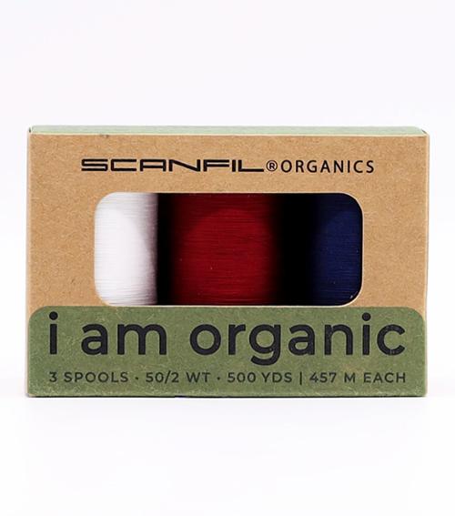 Organic Trio 50 wt 100% Cotton Thread by Scanfil Organics
