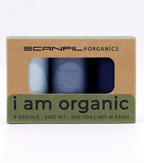 Organic Trio 50 wt 100% Cotton Thread by Scanfil Organics