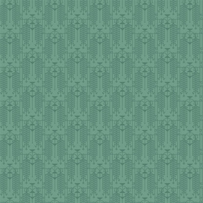 EGYPTIAN BLUE Design A from The House Beautiful Collection  By Frank Lloyd Wright, Cloud9 Organic Cotton