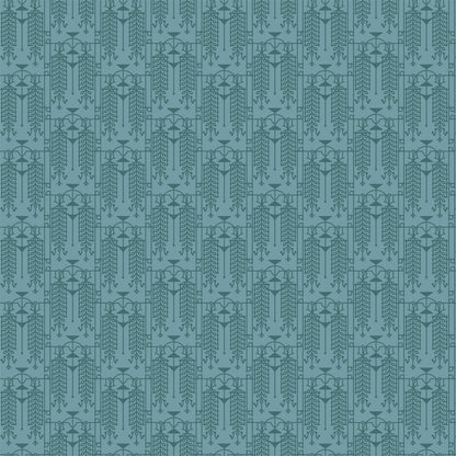 ECHO BLUE Design A from The House Beautiful Collection  By Frank Lloyd Wright, Cloud9 Organic Cotton