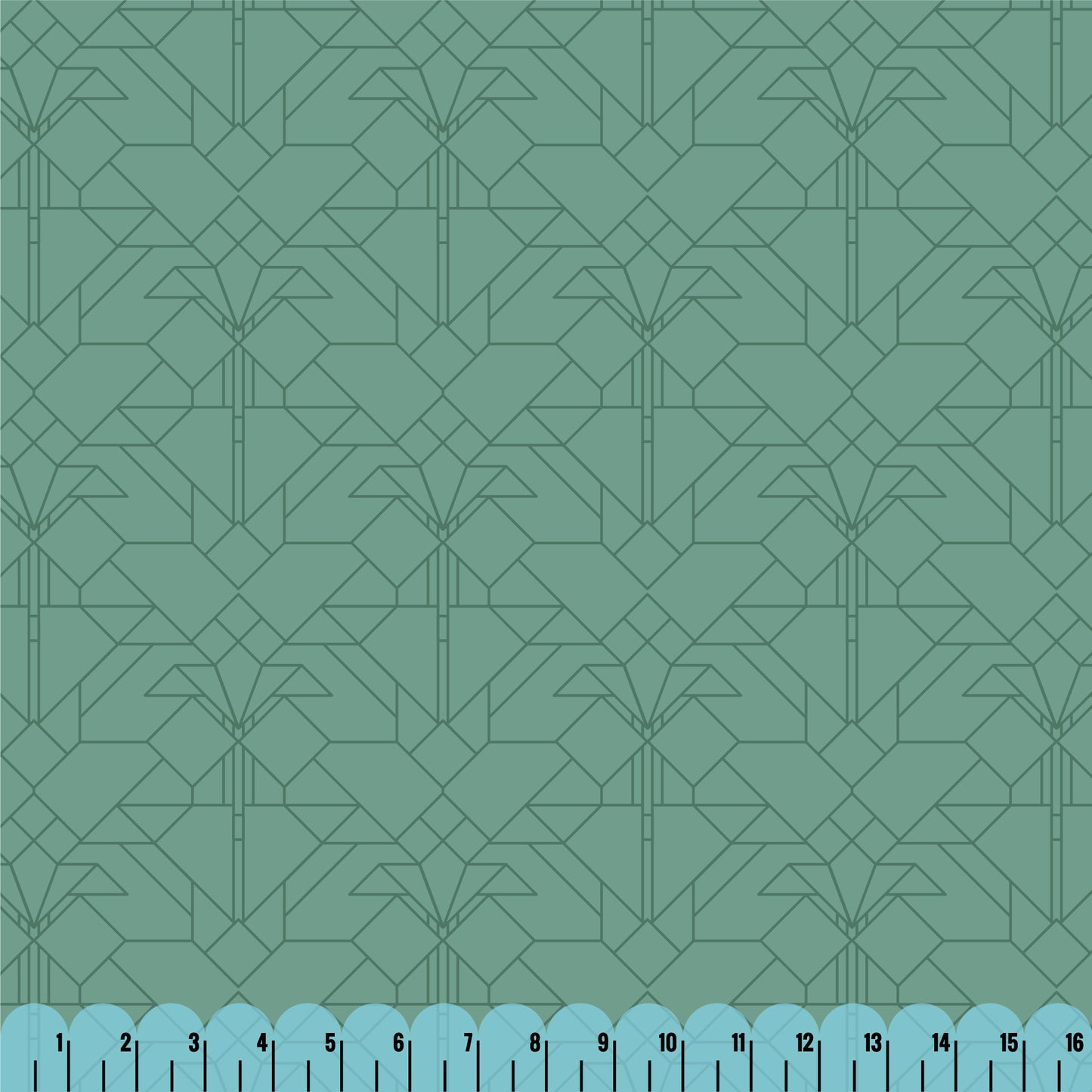 WATER Coonley Tulip 108″ Wideback By Frank Lloyd Wright for Cloud9 Organic Cotton