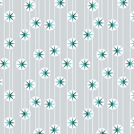GRAY Star Stripe, 12 Days of Christmas by QT Fabrics