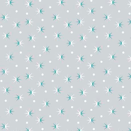 GRAY Stars, 12 Days of Christmas by QT Fabrics