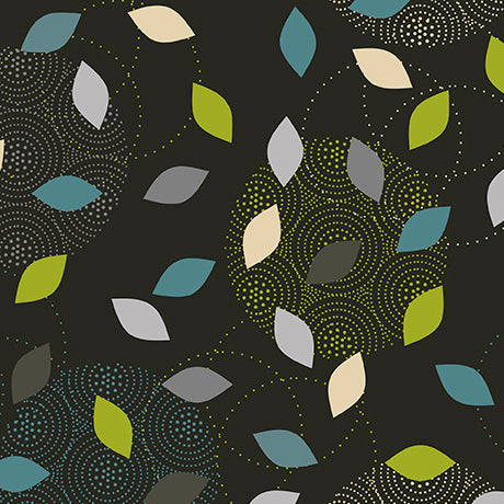BLACK Leaf Geo, Renewal of Hope by QT Fabrics