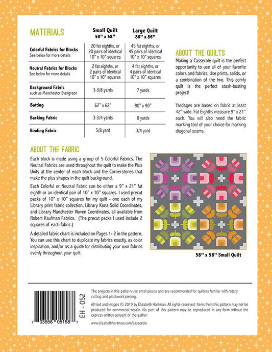 Casserole by Elizabeth Hartman Quilt Pattern