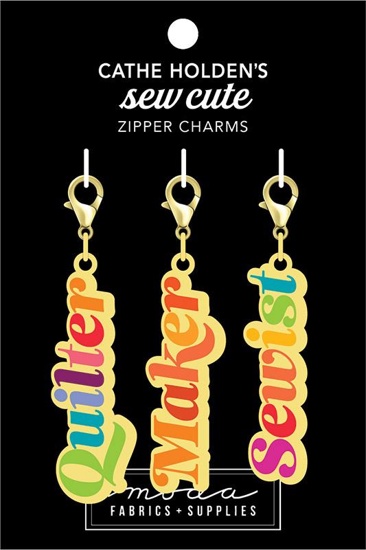 Words Zipper Pulls 3ct Cathe Holden's Sew Cute
