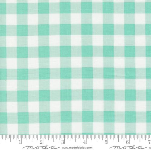AQUA Coriander Colors Gingham by Moda