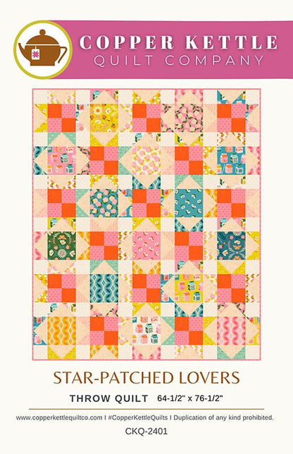 Star-Patched Lovers Quilt by Copper Kettle Quilt Company