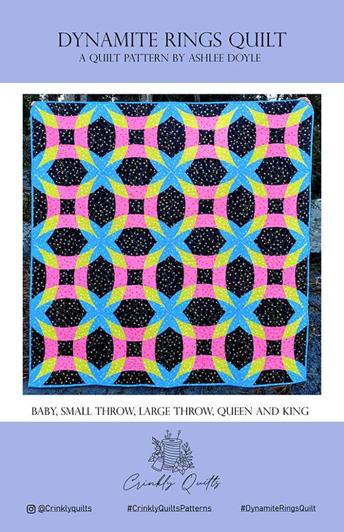 Dynamite Rings Quilt Pattern from Crinkly Quilts