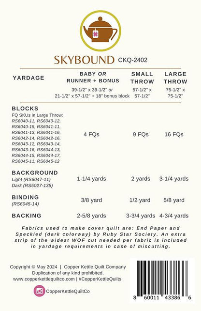 Skybound Quilt by Copper Kettle Quilt Company