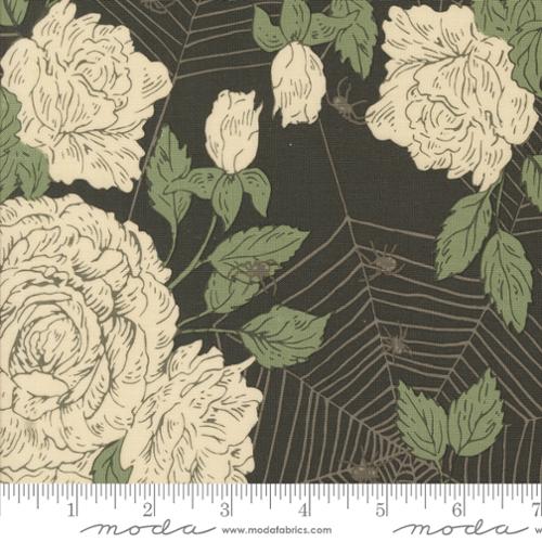 CHARCOAL Haunted Roses Florals Spiders Web from Home Sweet Haunt by Stacy Iest Hsu
