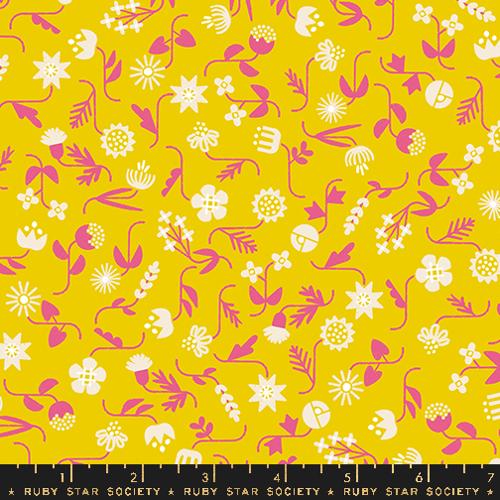 GOLDEN HOUR Modern Flowers, Salutations  by Rashida Coleman Hale for Ruby Star Society