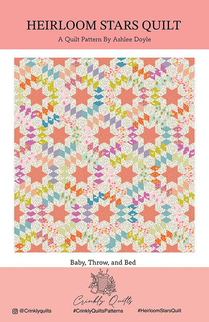 Heirloom Stars Quilt from Crinkly Quilts