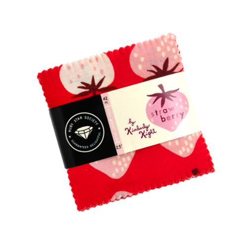 2.5" Mini Charm Pack of Strawberry by Kimberly Kight for Ruby Star Society