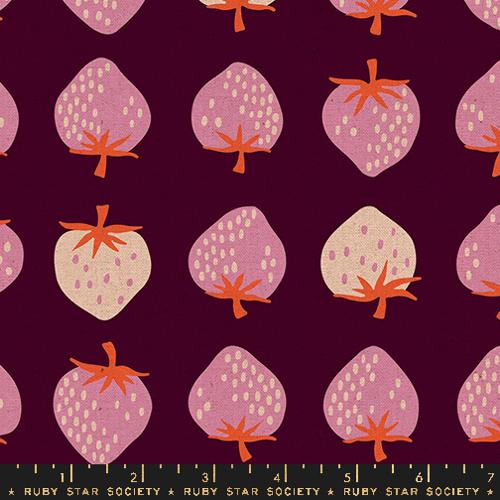 DEEP PLUM CANVAS Strawberry Novelty from Strawberry by Kimberly Kight, Ruby Star Society