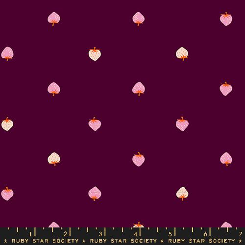 DEEP PLUM Cotton Lawn from Strawberry by Kimberly Kight, Ruby Star Society