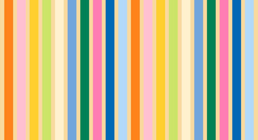 LUMINOUS MULTI Warp Geometrics Stripe Rainbow, Groove by Emily Van Hoff, Moda Fabrics