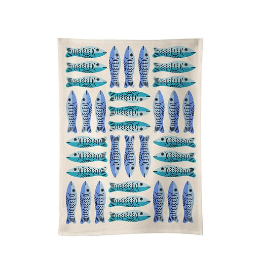 Sardines Tea Towel by Alexia Abegg Hale for Ruby Star Society
