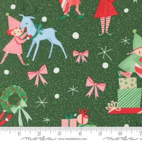 PINE Elves from Tiny Christmas by Lizzy House, Moda Fabrics