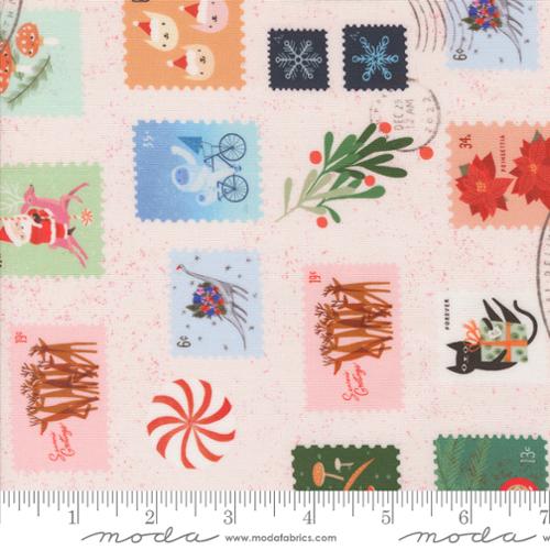 SNOW Stamps from Tiny Christmas by Lizzy House, Moda Fabrics