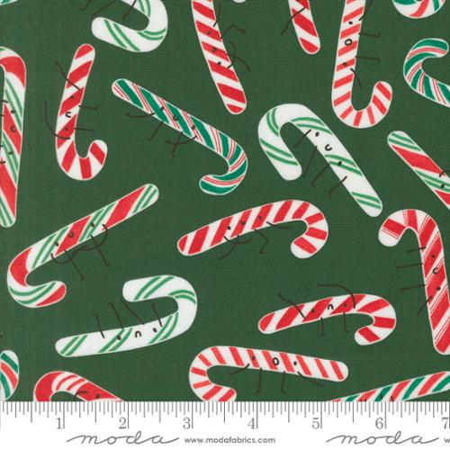 PINE Candy Cane from Tiny Christmas by Lizzy House, Moda Fabrics
