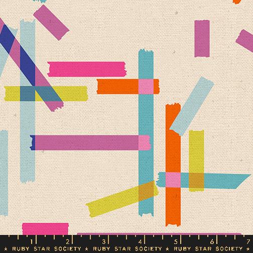 NATURAL Cotton Canvas, Washi Tape from Washi Plus by Rashida Coleman Hale for Ruby Star Society