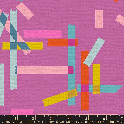 HELIOTROPE Cotton Canvas, Washi Tape from Washi Plus by Rashida Coleman Hale for Ruby Star Society