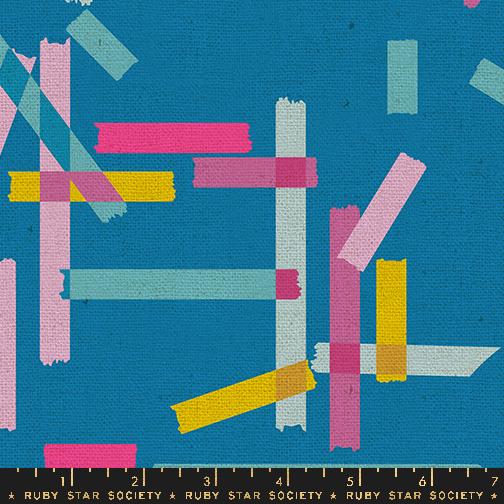 CERULEAN Cotton Canvas, Washi Tape from Washi Plus by Rashida Coleman Hale for Ruby Star Society