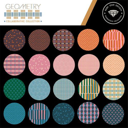 26 Fat Quarter Bundle of Geometry a Collaborative Collection by Ruby Star Society