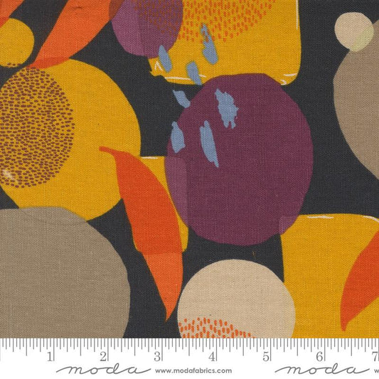 NAVY Mingle Geometrics, Urban Whisper Mochi Linen by Zen Chic for Moda Fabrics