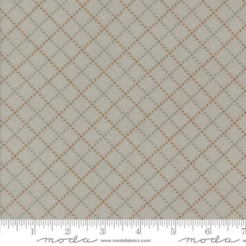 FEATHER Stitched Grid, Prairie Gatherings Flannels by Primitive Gatherings for Moda Fabrics