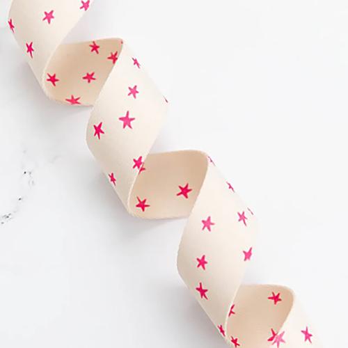 NATURAL PINK 1.5 inch Starry Webbing from Stitch Supply Co. and Ruby Star Society