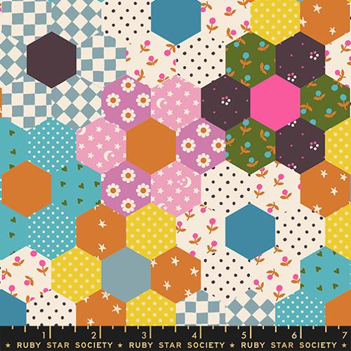 *Preorder* TURQUOISE Flower Garden From Catnap by Alexia Abegg for Ruby Star Society