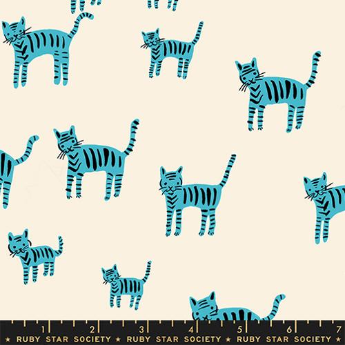 *Preorder* TURQUOISE Tiger Stripes From Catnap by Alexia Abegg for Ruby Star Society