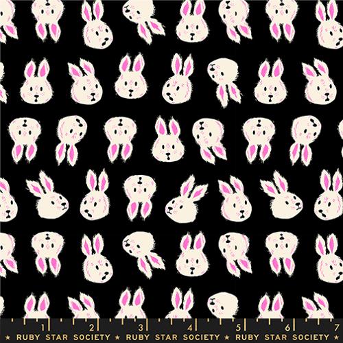 *Preorder* BLACK Rushing Rabbit Cheshire from Hello Alice by Sarah Watts for Ruby Star Society