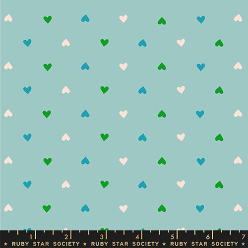 TURQUOISE Hearts from Best Day Ever by Melody Miller for Ruby Star Society