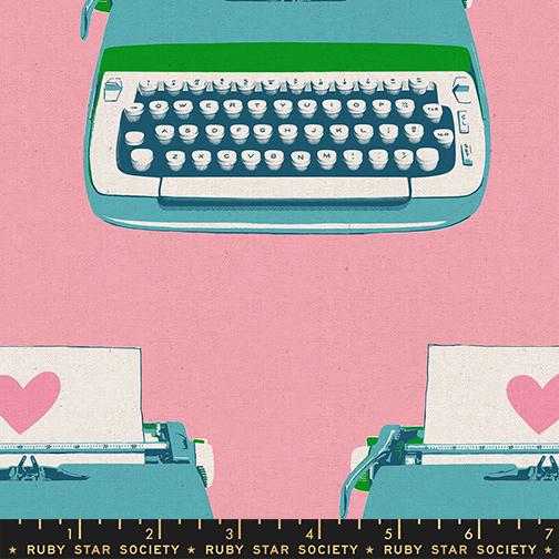 POSY Typewriters Cotton Canvas from Best Day Ever by Melody Miller for Ruby Star Society