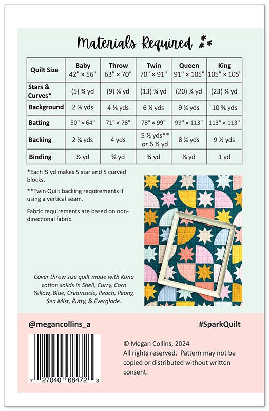 Spark Quilt Pattern by Megan Collins Design