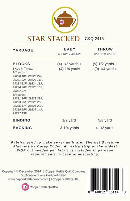 Star Stacked Quilt by Copper Kettle Quilt Company