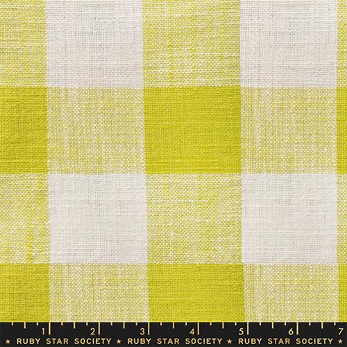 CITRON Checker, Sunshine Toweling by Alexia Abegg for Ruby Star Society 16" Wide
